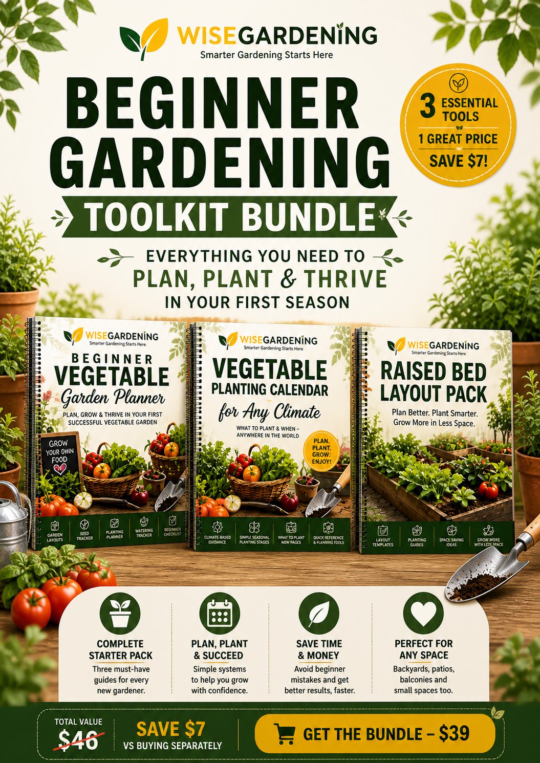 Beginner Gardening Toolkit Bundle