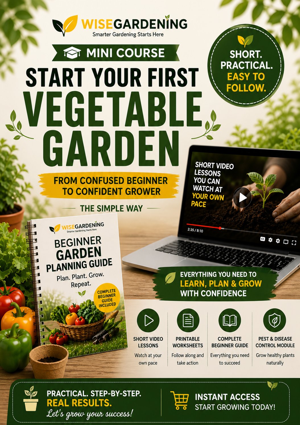 Mini Course: Start Your First Vegetable Garden